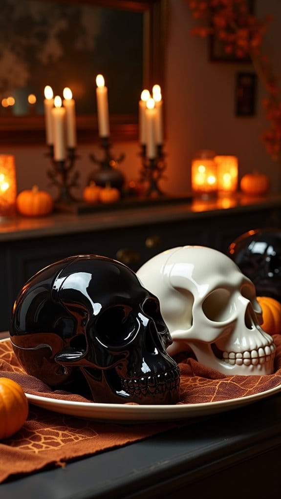 skull shaped dishes for halloween