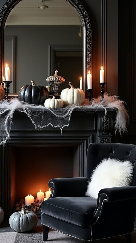 sophisticated halloween black decor