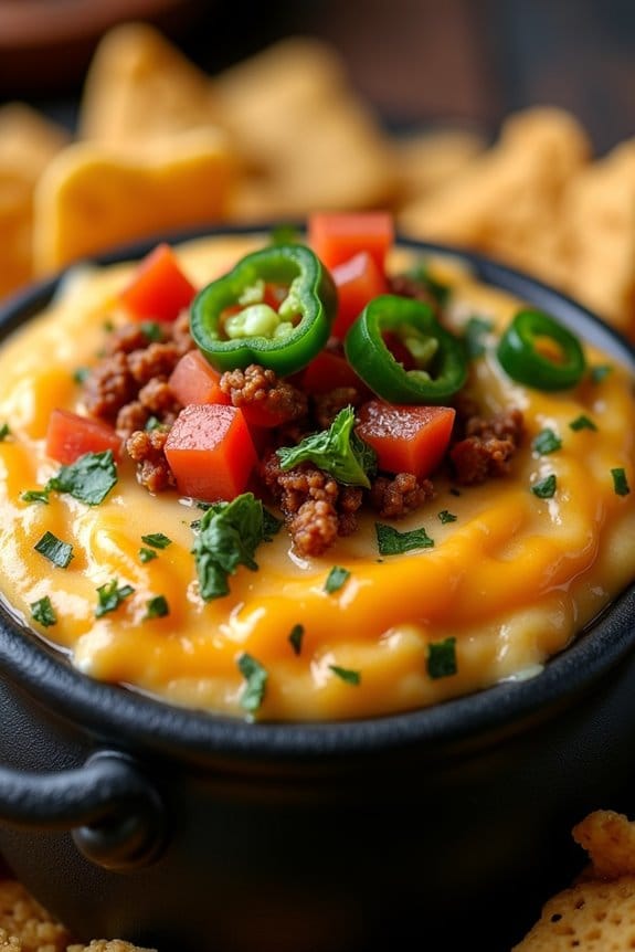 spicy halloween queso dip