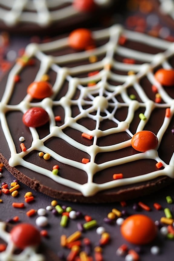 spiderweb chocolate bark delight