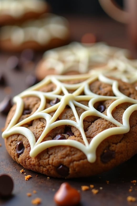 spiderweb chocolate chip cookies
