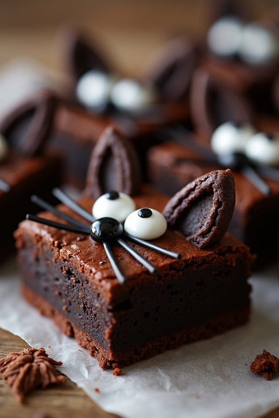 spooktacular black cat brownies