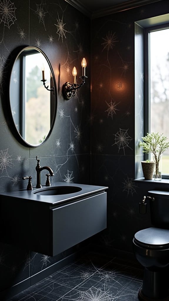 spooky bathroom decor accents
