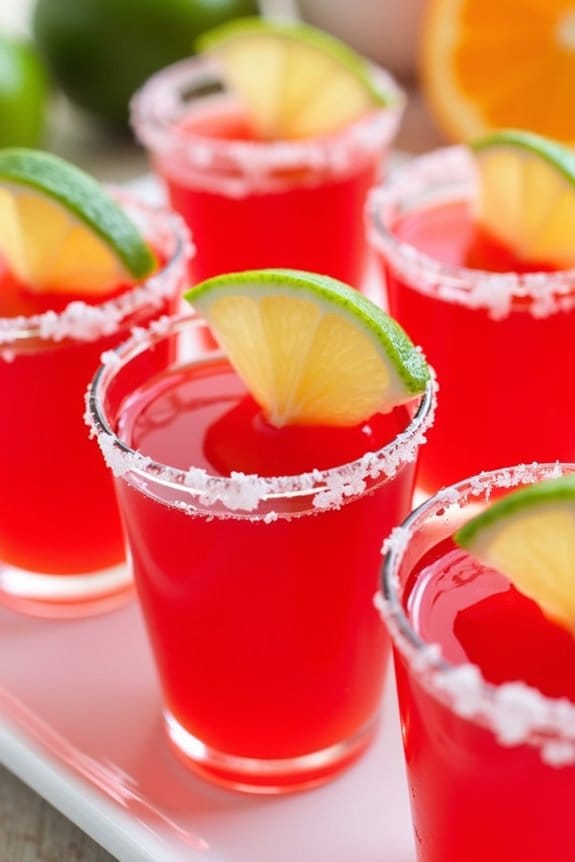 spooky blood orange jello shots