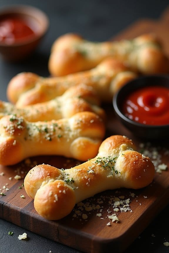 spooky bone shaped breadsticks