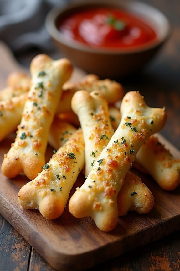 spooky bone shaped breadsticks