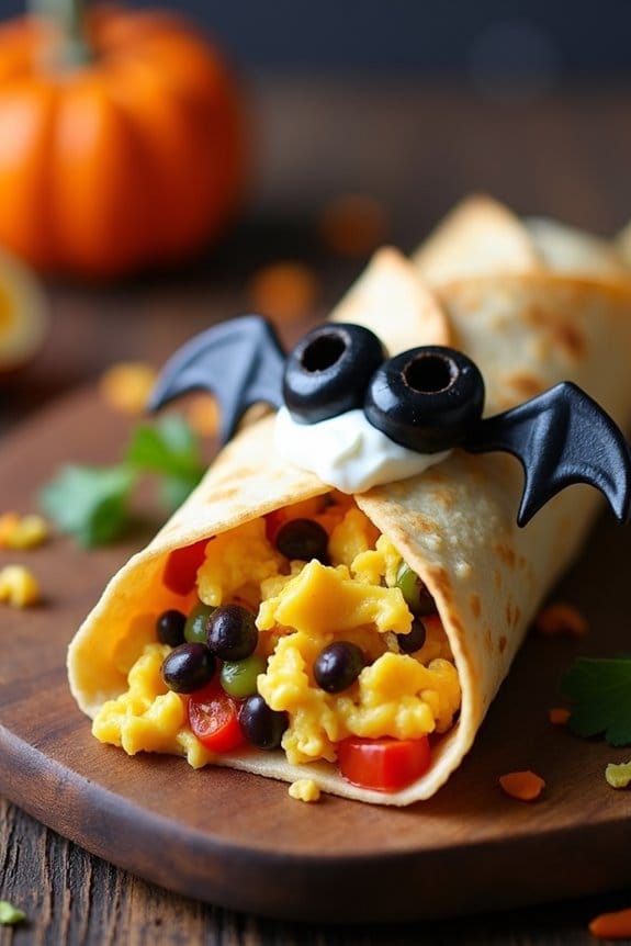 spooky breakfast burrito fun