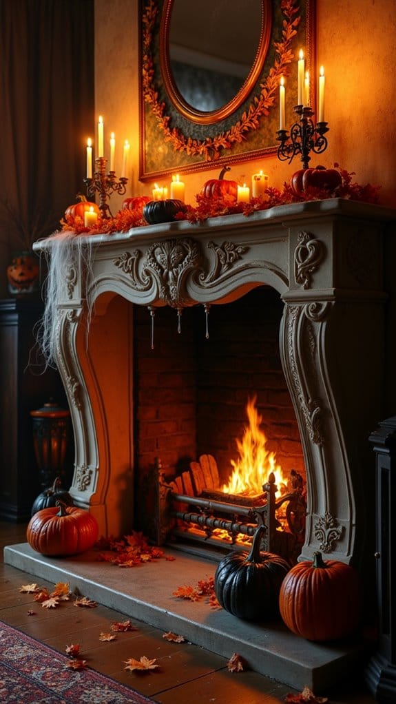 spooky candle arrangements decor