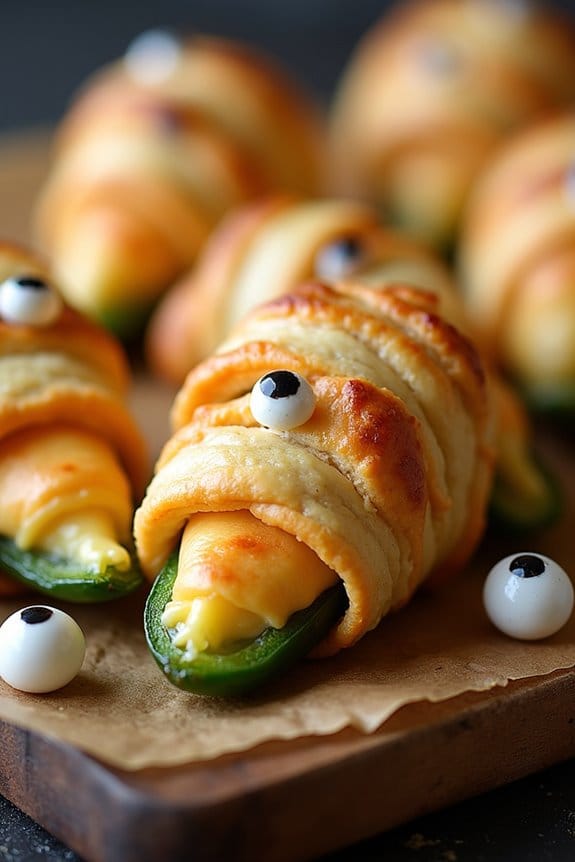 spooky cheesy jalape o appetizers