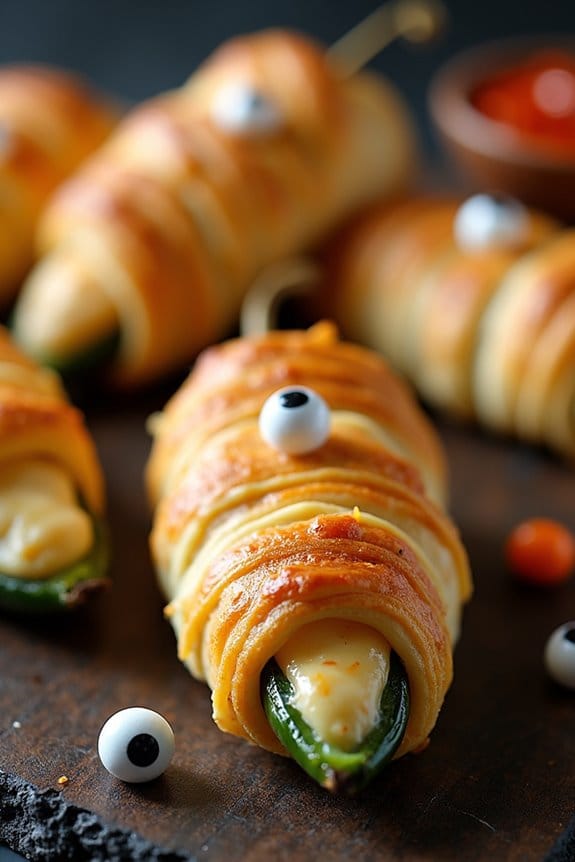 spooky cheesy jalape o treats