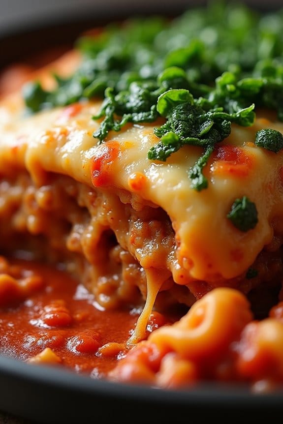 spooky cheesy pasta bake