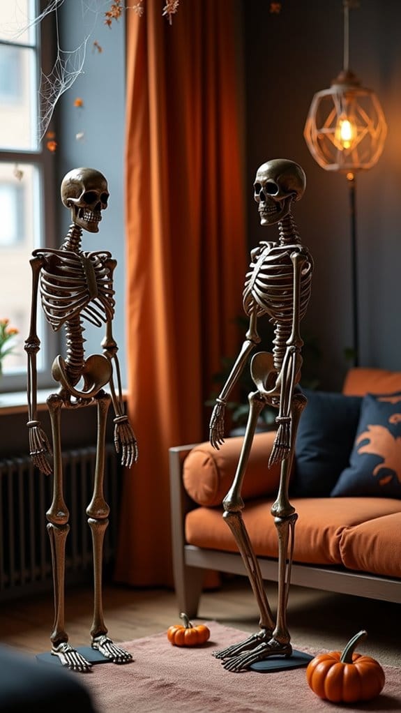 spooky chic skeleton decor