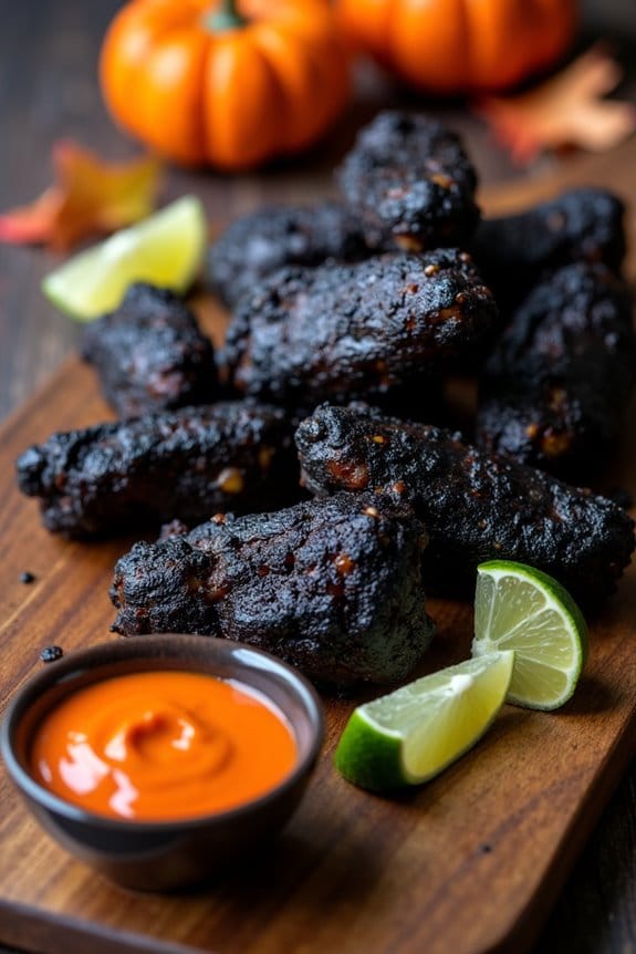 spooky chicken wings recipe