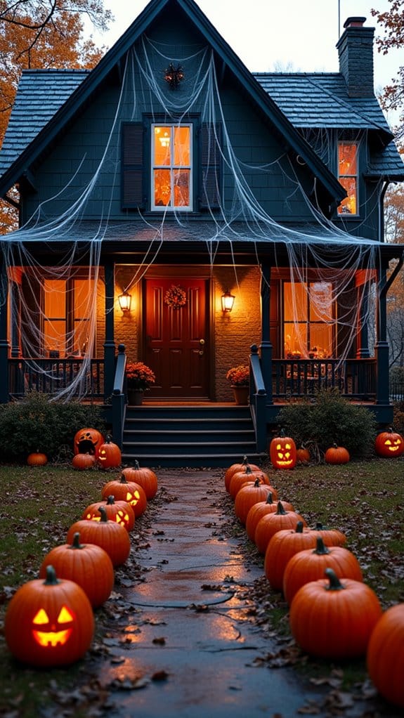 spooky cobweb halloween decor