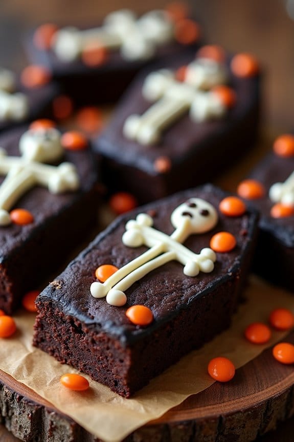 spooky coffin shaped brownies recipe