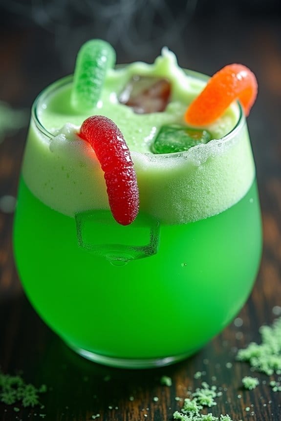 spooky colorful halloween punch