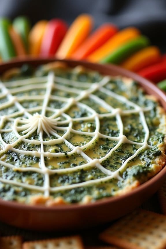 spooky creamy halloween dip