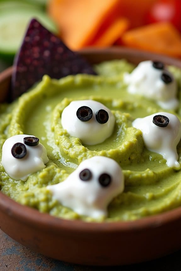 spooky delicious guacamole dip