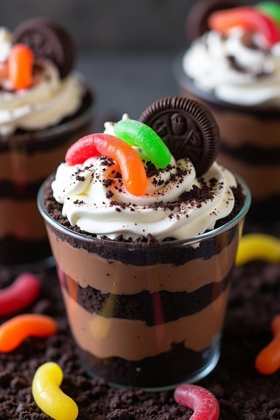 spooky edible graveyard cups
