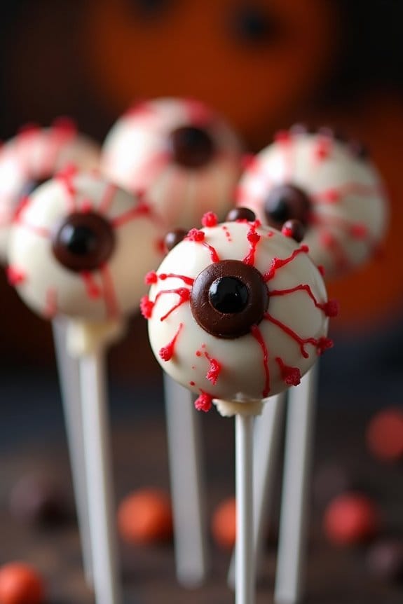 spooky eyeball cake pops