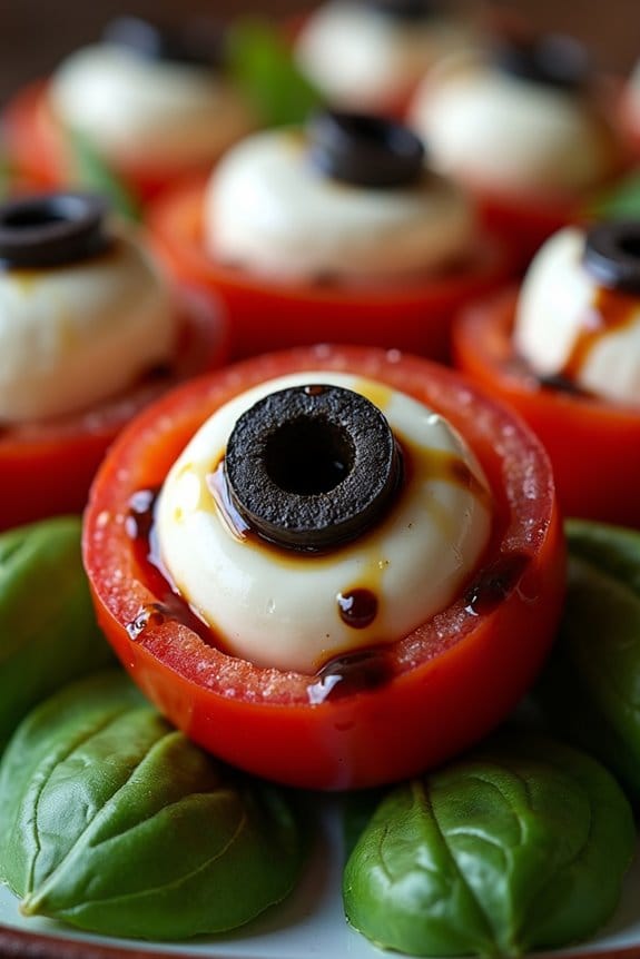 spooky eyeball caprese salad