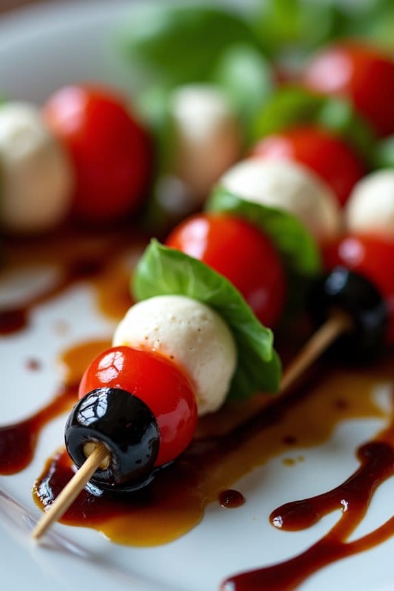 spooky eyeball caprese skewers