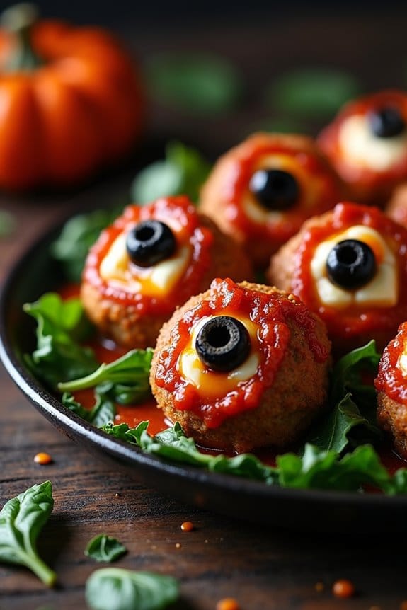 spooky eyeball meatball recipe