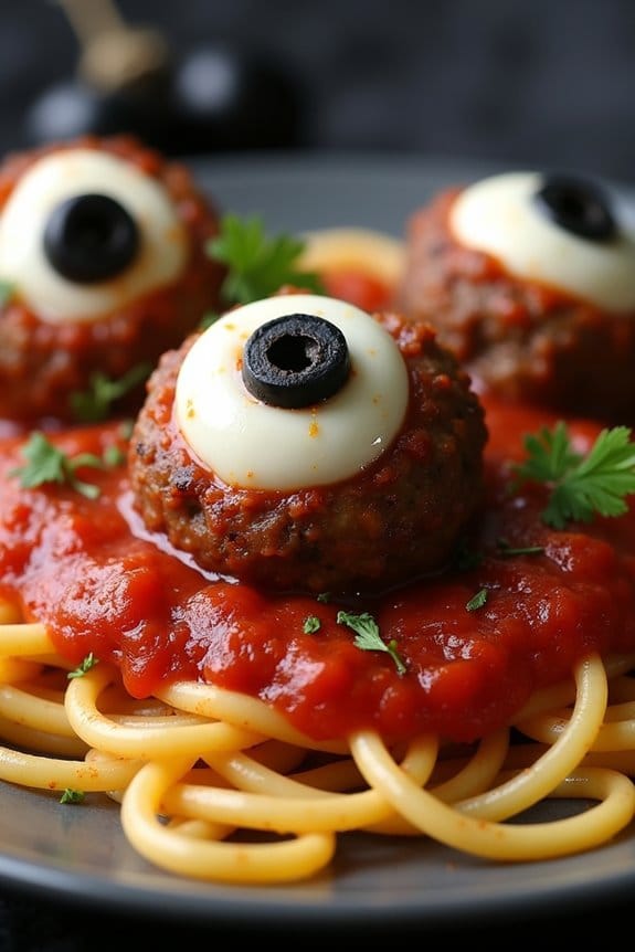 spooky eyeball meatballs recipe