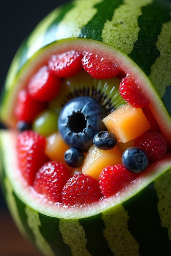 spooky eyeball watermelon treat