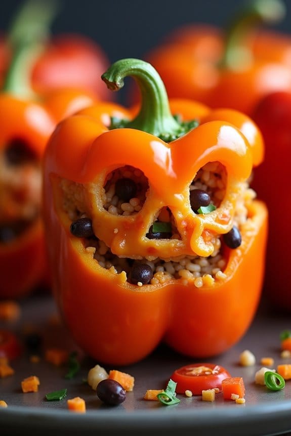 spooky flavorful stuffed peppers