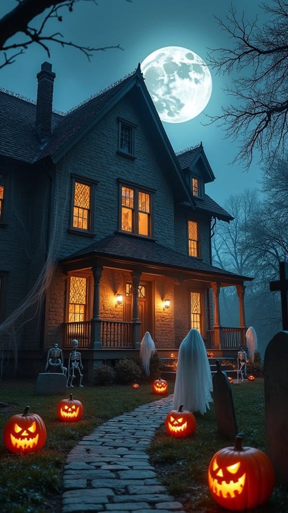 spooky front yard transformation