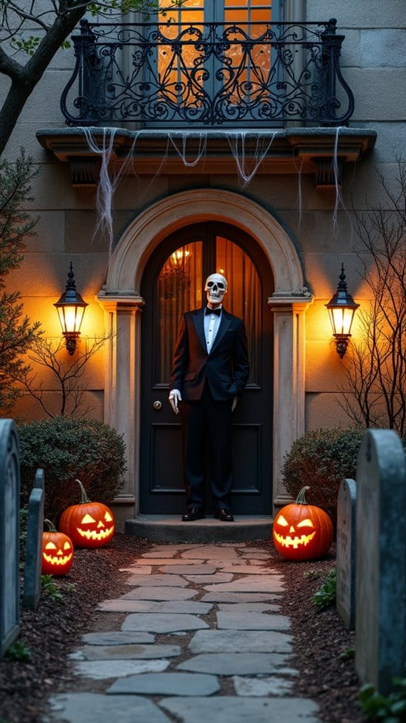 spooky graveyard halloween entrance