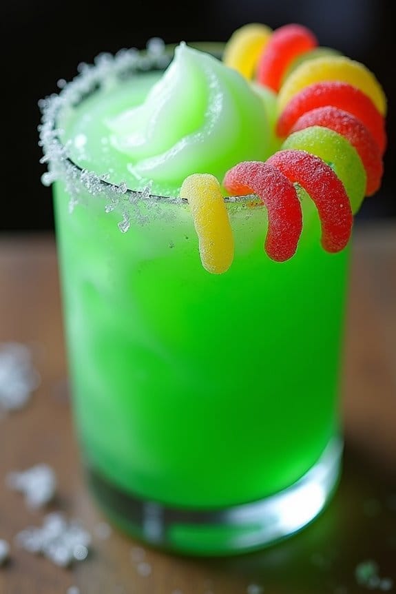 spooky green halloween drink