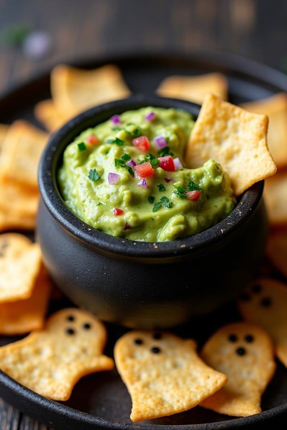 spooky guacamole halloween dip