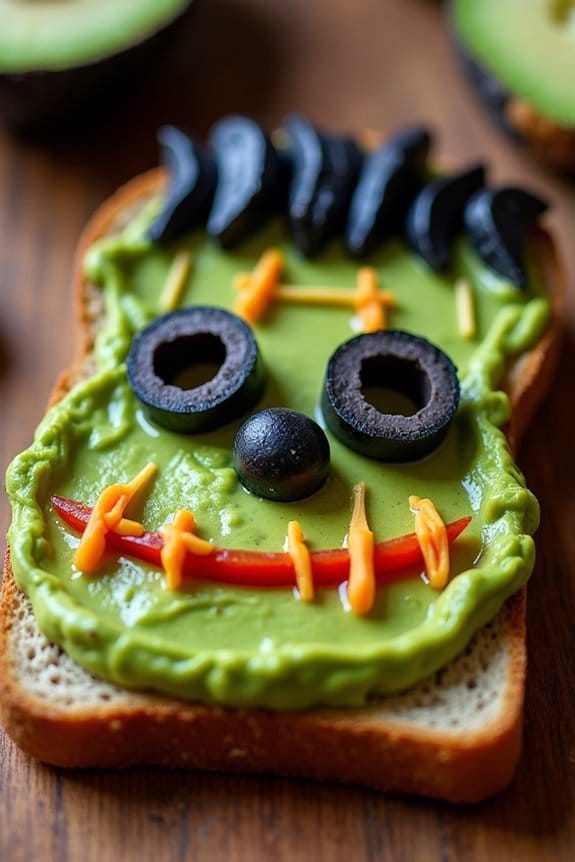 spooky halloween avocado appetizer