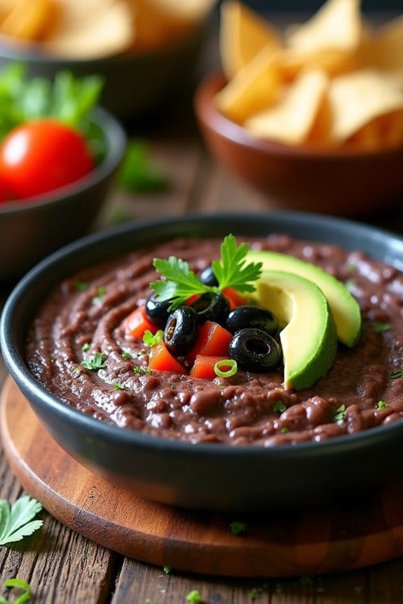 spooky halloween bean dip