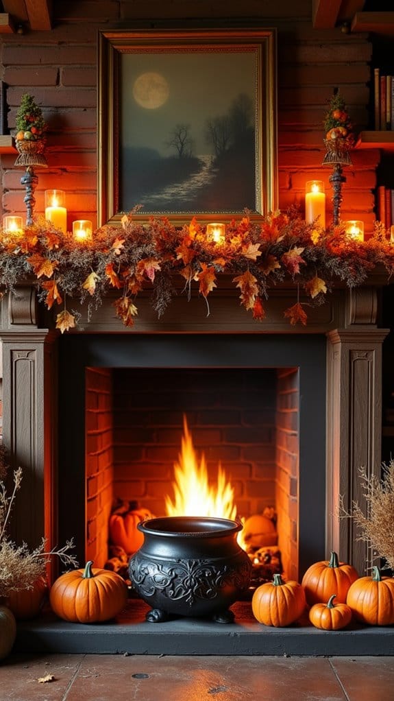 spooky halloween cauldron centerpiece