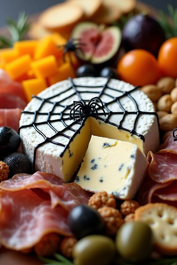 spooky halloween cheese board
