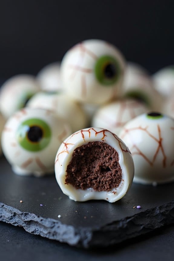 spooky halloween chocolate truffles