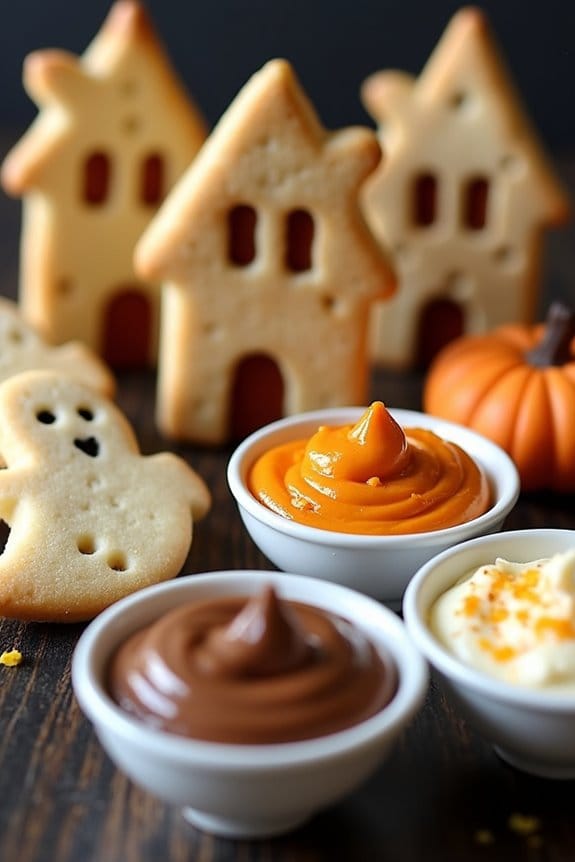 spooky halloween cookie dips
