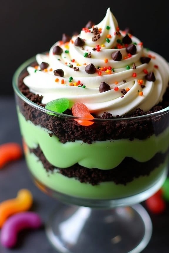 spooky halloween dessert trifle