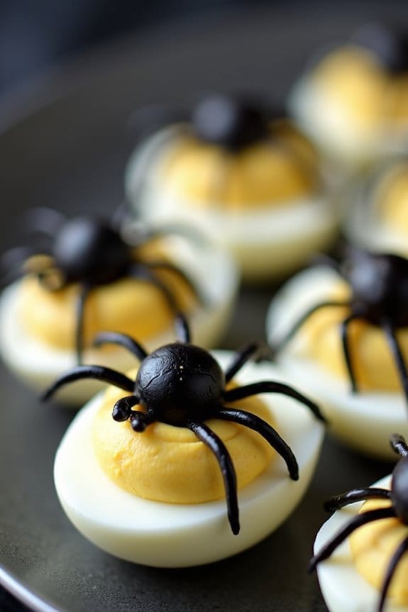 spooky halloween deviled eggs