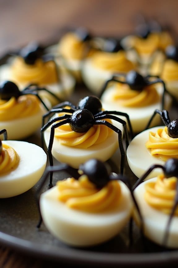 spooky halloween deviled eggs