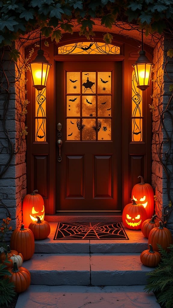 spooky halloween door mats