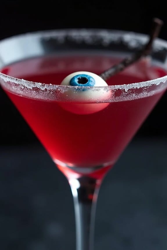 spooky halloween eyeball cocktail
