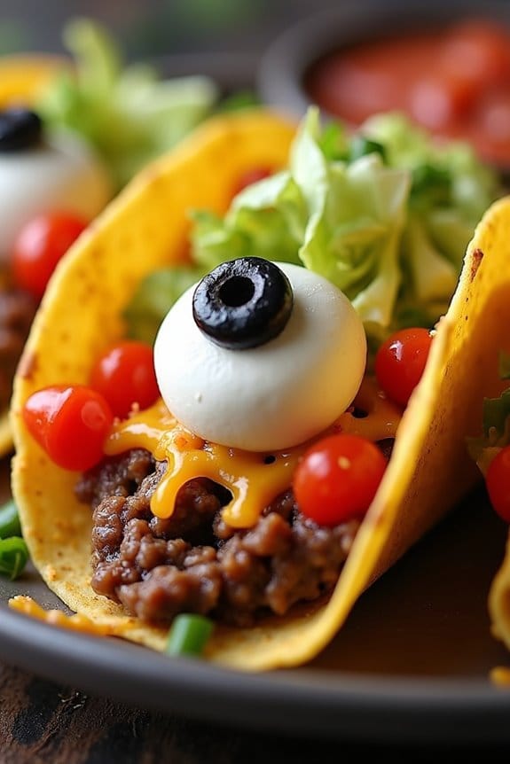 spooky halloween monster tacos