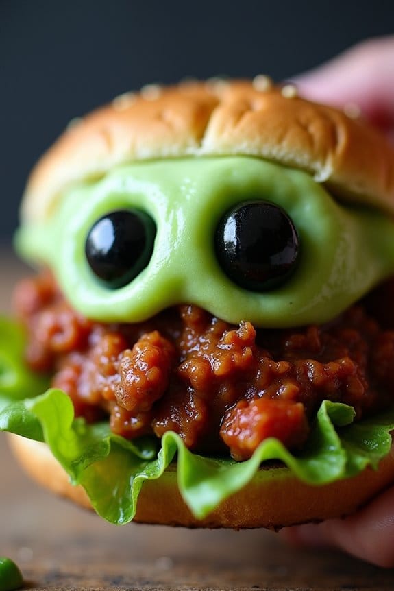 spooky halloween sloppy joes