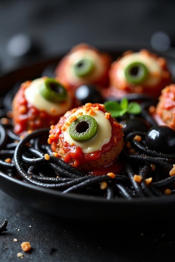 spooky halloween spaghetti dinner