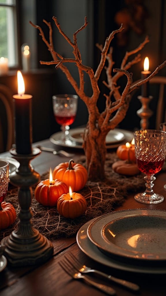 spooky halloween table decor