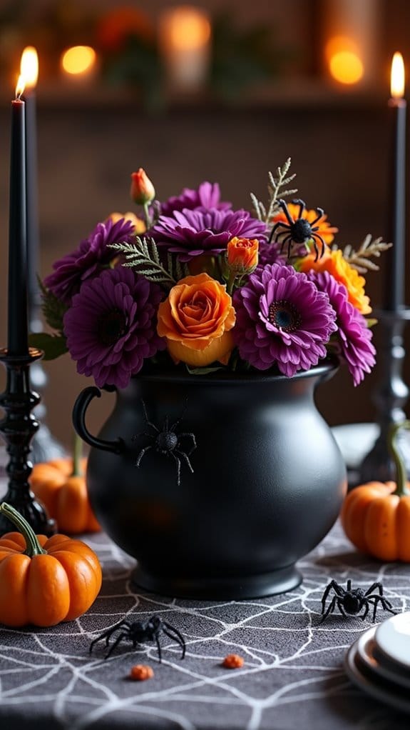 spooky halloween table setting